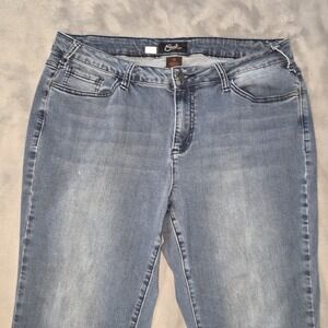 Earl Jean Blue Jeans Womens Size 14 Flared Stretchy